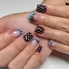 Le Fan Venda Quente Transfronteiriça Arte de Unha Bolinhas Unhas Postiças Estilo Francês Pontas de Unha Usáveis Unhas Postiças Atacado