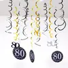 Amazon fiesta de cumpleaños 12 piezas adornos espirales de PVC 18 años 21 años 30 años 40 años decoración de cumpleaños adornos colgantes