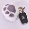 Colgante Personalizado de Piel Sintética de Visón con Forma de Pata de Gato Llavero para Coche Colgante Pata Linda Pata de Oso Encanto para Bolso Adorno de Animal Pequeño