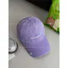 Gorra de Béisbol Luxi Estilo Coreano Nuevo Corazón Morado con Letra para Mujer, Estilo Japonés Primavera y Verano, Gorra de Béisbol Azul que Adelgaza el Rostro