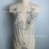 Accesorios de Vestido de Novia con Flecos de Cuentas Hechos a Mano Transfronterizos Calcomanía de Encaje con Diamantes de Cristal y Perlas