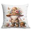 Amazon transfronterizo nuevo funda de almohada elfo jardín de primavera acuarela funda de cojín para sofá de casa al por mayor