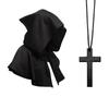 Fantasia de Freira de Halloween com Hijab Vestido para Fantasiar Cruz Missionária Nossa Senhora Babador COSPLAY Cosplay