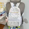 Mochila estudiantil nueva de gran capacidad estilo japonés, bolsa ita 2D de gran capacidad, bolsa ita con insignia transparente