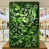 Pared Verde de Plantas Tridimensional, Paisajismo con Flores Artificiales, Pared de Fondo Artificial, Combinación de Paisaje, Decoración de Interiores, Pared de Plantas Simulada