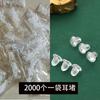 Tuercas para aretes tapones para los oídos silicona bolsa a granel tapones para los oídos de plástico transparente accesorios para aretes pendientes tapones para los oídos anticaída
