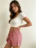 2026 Europeos y Americanos Comercio Exterior Transfronterizo Ajustados Chica Atrevida Cintura Baja Casual Hogar Cuadros Pantalones Cortos
