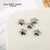 Mini Joias de Liga Metálica Estrela de Cinco Pontas Lua para Nail Art Populares Dourado e Prateado Estéreo DIY Acessórios Pequenos Usáveis para Nail Art