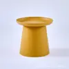 Mesa de Centro Redonda de Plástico para Casa Sala de Estar de Apartamento Pequeno Mesa Redonda Cor Macaron Mesa Pequena Criativa Balcão Sala de Estar Armazenamento Mesa Pequena