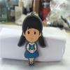 Colgante de silicona creativo haciendo dos trenzas pequeñas joyería para niñas tarjetas de pie para fotos artículos periféricos de anime cuerda colgante pequeña