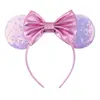 Acessórios de cabelo do Mickey transfronteiriços bordado lantejoulas laço faixa de cabeça de festa faixa de cabeça de parque de diversões férias acessórios de cabelo infantis pronta entrega