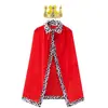 Capas de Rey y Príncipe para Niños de Halloween Fiesta de Disfraces Capas de Cosplay Disfraces de Actuación para Padres e Hijos
