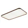 Lámpara de Techo para Sala de Estar Estilo Medieval Color Nogal Retro Wabi-Sabi Cuadrada Moderna Simple Protección Ocular Paquete Completo para Toda la Casa