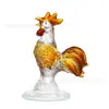 Gallo de Cristal Gallina Gabinete de Vino Adornos Decorativos Artesanías de Vidrio Esmaltado Creativo 12 Animales del Zodiaco Regalo de Cumpleaños