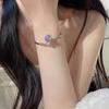 Karst Glacial ~ Pulseira Rosa Púrpura Feminina 2023 Nova Moda Luxo Leve Nicho Temperamento de Alto Padrão Pulseira para Melhor Amiga