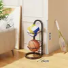 Rack de Armazenamento de Equipamentos Esportivos e de Fitness Rack de Armazenamento de Basquete Arte de Ferro para Casa Dobrável Artigo Esportivo Artefato de Armazenamento de Bolas