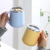 Copo de água simples de aço inoxidável 304 para escritório, copo para café e chá com leite para trabalhador de escritório, caneca para estudante, presente com tampa e alça