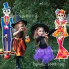 Decoración de Jardín para Halloween Esqueleto del Día de Muertos 3D Decoración Impermeable para Patio Exterior Césped Enchufe