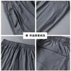 Pantalones cortos de seda de hielo para hombre, pantalones casuales de malla elástica, pantalones deportivos finos de cintura elástica de verano para hombre.
