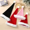 Nuevo Sombrero de Navidad Decoración Sombrero de Papá Noel Felpa Estilo Shanghái Lana Navidad Sombrero de Navidad Extendido Suministros de Navidad