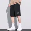 Calle Principal Americana Peso Pesado Cintura Elástica Shorts Casuales para Hombre Verano Ins Marca Trendy Sueltos Versátiles Rectos Pantalones de Cinco Puntos