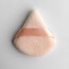 Puff de Maquiagem Triangular Ultramacio de Veludo Cristal Transfronteiriço, Puff de Veludo Curto para Pó Fixador, Esponja de Pó Flocada em Forma de Leque