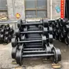 Par de Rodas de Mina Personalizado para Carro de Passeio Aço Fundido Espessado Roda de Trilho 200mm Roda Sólida Ferroviária para Carvão Par de Rodas para Forno