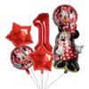 Nova bolsa Minnie filme de alumínio látex balão Set menina bebê aniversário 123 anos de idade cena layout bola decorativa