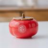 Caqui Ruyi Tarro de Caqui de Cerámica tamaño pequeño Tarro de Té Dulces Decoración de Boda Tarro de Dulces Caqui Grande Tarro para Fruta Seca