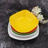 Plato para comida rápida de melamina Plato cuadrado pequeño chino Plato con forma de imitación de porcelana A5 Plato blanco para snacks 7812