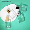 Frasco de vidrio transparente esmerilado con cuentas rodantes para perfume, de 10 ml y 15 ml, para aceites esenciales.