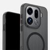 Adecuado para Funda de Teléfono Móvil Oppo Findx9Pro, Rejilla Corrugada Succión Magnética Reno16Pro Niebla Helada Cubierta Protectora Anticaídas