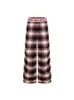 Pantalones casuales de retazos de letras de estilo retro americano transfronterizos a cuadros para hombre, versátiles de verano, holgados, de pierna ancha, fluidos, de longitud hasta el suelo