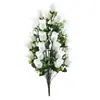 Buquê de Rosas Artificiais Decoração de Mesa Buquê Decorativo de Rosa de Veludo Flores Artificiais Fábrica Atacado Rosas em Estoque