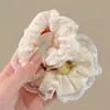 Goma para el pelo tipo scrunchie oversized de estilo coreano con múltiples capas, liga para el pelo de estilo perezoso, cuerda para coleta, accesorio para el pelo de alta gama