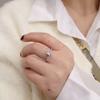 Anillo de Moissanita con Diamante Simulado Estilo Nuevo 2021 Anillo Suelto para Mujer ins Anillo de Dedo Elegante de Alta Calidad Celebridad de Internet Lujo