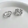 Anillo de Corazón Geométrico Minimalista para Mujer, Estilo Minimalista, Anillo Abierto Irregular, Anillo de Moda Versátil Apilable para Dedo Índice