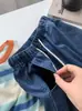 Jeans Casuales de Pierna Recta, Ajuste Relajado, Lyocell Tencel Azul Oscuro para Mujer, Primavera y Verano, Caída Suave, Adelgazantes, de Cintura Alta, con Cordón