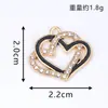 Accesorio en Forma de Corazón Colgante Creativo Punto Único de Colgante Gota de Aceite de Diamante Accesorios de Joyería de Aleación Pendientes Pulsera Collar DIY Venta al por Mayor