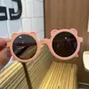 Gafas de sol con montura redonda libro rojo pequeño plegables populares para niños gafas de sol de verano nuevas oso viaje plegable moda coreana