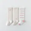 Meias de verão para bebê até o joelho, meias repelentes de mosquitos, meias de malha fina para bebê para o verão, Classe A para recém-nascidos, punho folgado, meias acima do joelho