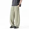Roupas Masculinas Fengshe / Primavera 2026 Estilo Americano Caimento Respirável Scimitar Calças Masculinas Frescas Largas Casuais Masculinas