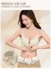 Encaje Francés Hermosa Espalda Sostenes Inalámbrico Push-up para Mujer Recoge Lados Tetas Ropa Interior Sin Costuras Broche Frontal Sexy Tirantes Cruzados Delgados