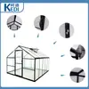 Casa de Sol Invernadero Casa de Flores 8*12 Aleación de Aluminio Engrosada Techo a Dos Aguas Casa Cálida Exterior Resistente a las Heladas y a la Lluvia Cobertizo para Cultivo de Plantas Verdes