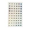 En stock impermeable láser redondo reflectante digital pegatina 1-300 número alta adherencia color pegatina