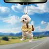 2024 Nuevo Producto Transfronterizo Colgante Mochila para Cachorro Acrílico Coche Perro Teddy Llavero Decoración de Coche Colgante