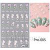 Nuevas pegatinas de uñas transfronterizas al por mayor 5D micro-talladas tridimensionales verano flor fresca Flor adhesiva pegatinas de uñas
