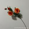 4 Cabezas de Rosas Asiáticas y Africanas Artificiales, Ramo de Rosas Estilo Europeo para Venta al Por Mayor Transfronteriza, Boda y Decoración del Hogar