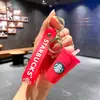 Llavero Starbucks Taza de Té con Leche Muñeco de Dibujos Animados Llavero de Coche Colgante para Bolso Máquina de Garra Regalo Pequeño Venta al por Mayor
