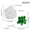 Molde de Silicona para Planta Suculenta, Molde DIY para Vela Aromática de Suculenta, Molde para Piedra de Yeso para Jabón, Ambientador de Coche